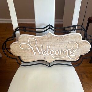Rustic Welcome Sign with Black Frame